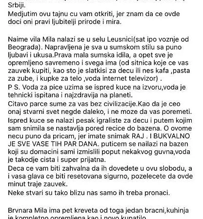 Brvnara Mila Шале